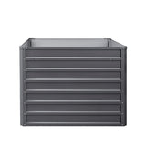 Green Fingers 2x Garden Bed 100x100x77cm Planter Box Raised Container Galvanised GARDEN-ALUMGR-10-FC2