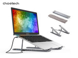 CHOETECH HUB-M48 7-in-1 Hub Foldable Laptop stand USB-C to HDMI 4K/USB-A/TF&SD/USB-C with PD V28-ELECHOHUBM48
