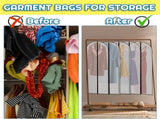 20 Pcs 24 x 72 Inch Garment Bags Bulk Hanging Clothes Storage Covers for Closet Organization V1259-DP01-A-1134