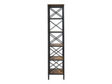 6 Tier Tall Bookshelf, Rustic Brown V1127-AU-CS03-BRN