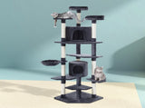 i.Pet Cat Tree 203cm Tower Scratching Post Scratcher Condo Trees House Bed Grey PET-CAT-PCTOP-GR