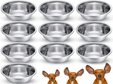10 Pcs 8 Cup Metal Dog Bowls Stainless Steel Thickened Food Bowls Travel Kennel Food and Water Dish V1259-DP01-F-117