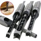 Wood Drill Bit Set for Square Holes, Compatible with Mortise and Tenon Joints, 4-Piece Woodworking V1188-TAL-SN-06364