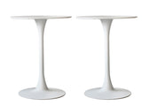 Levede 2x Round Bar Table Pub Tables White CH1103-2-WH