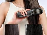 2 in 1 Cordless Hair Straightener Brush Curling Iron with LCD Display-Grey V1263-JX-7413-2
