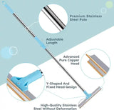 Pet Hair Removal Tool Set -Multi-Purpose Sweeper with Scraper and Handheld Fur Remover Blue V888-ELOSUNG10439