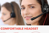 Dual-Edge USB-C Wired Headset with Clear Mic Lightweight Office Headset for PC/Mac V1263-JX-6322