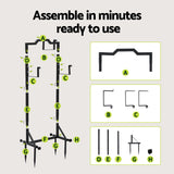 Green Fingers Garden Hose Holder Metal Portable Freestanding Hose Stand 4 Spikes Black HR-WA-HOLD-BK