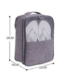 Grey Travel Shoes Bag with Large Capacity Zipper for Organized Shoe Storage and Hanging V1370-AZ4-14268