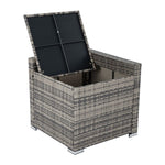 7PC Outdoor Wicker Lounge with Storage Corner V264-OTF-530S-LGR-OTF-508-LGR