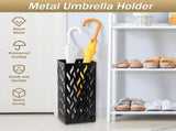 Metal Umbrella Indoor Holder Entryway Hollowed Square Decorative Umbrella Racks and Stands V1192-AZ-W-31842