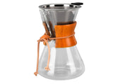 550ml Pour Over Dripper Bamboo Classic Heat Resistant Glass Maker for Home Office V1294-YM0523-3118210299111