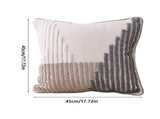 Throw Pillow with Rope Pattern and Tassels Soft Cotton Linen Textured Cushion for Sofa Bed,Soft & V1366-AZ2-W-24662
