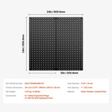 VEVOR Metal Pegboard Panels 609.6 x 304.8 mm 2 Panels Wall Organizer for Home V952-GJGBHSJS2412UV14HV0
