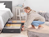 CARLA HOME 8 Pack Underbed Storage Bins with 90L Large Capacity Storage Containers for Comforters, LSB-36351