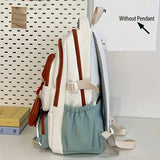 Color-Block Multi-Functional Backpack Letter Print, Large Capacity & Splash-Resistant, Main V1232-SJB-PS-001