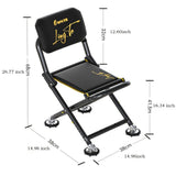 Black folding chair, outdoor chair, portable chair, sturdy chair, comfortable V1102-132-SIL-05982