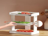 3 Tier Spice Rack with Drawer Layer Multifunction Height Adjustable Countertop Spice Shelf Organizer V1294-YM0901-3118230259011