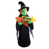 4.4ft Halloween Inflatable Witch Decoration Holiday Blow Up Lighted Witch Yard Lawn Decor for V1294-YM0901-3115240042011