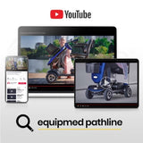 EQUIPMED Electric Mobility Scooter For Elderly Motorized Riding Older Adults Aid Portable E-Scooter V219-AGCMSCEMQA3BL