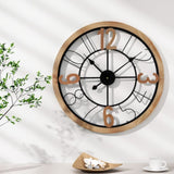 Artiss 60CM Wall Clock Wooden WC-60-BK-PE