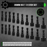 SWANLAKE SWANLAKE 39PCS Magnetic Hex Nut Driver Master Kit,1/4" Quick-Change Hex Shank, SAE & Metric V465-66046