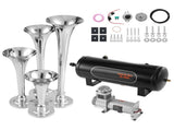 Train Horns Kit, 4 Trumpet Air Horn Kit, 150dB Train Horns for Pickup Trucks, 12V 160 psi Air V952-QLBYCQGTZ12VB362GV9