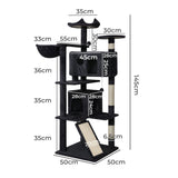 Pawz Cat Tree Scratching Post Scratcher 145cm Climbing PT1340-AU