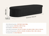 Oval Storage Ottoman Bench, Foldable Teddy Fleece End of Bed Bench, Folding Upholstered Bed Ottoman V952-BYWSZYKZDK406PEG4001V0