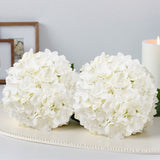 VEVOR 65 Pcs Artificial Silk Hydrangea Flowers 9.8 In Bouquet Arrangement White V952-RZXQBS65PCS76XY7T001V0