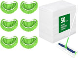 50 Count Disposable Dry Sweeping Cloths 6 Pack Reusable Microfiber Mop Pads for Swiffer Sweeper V1258-DP02-F-254