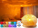 Crystal Ball Night Light Projector, 16 Colors 216 Modes RGB Water Ripple Lamp with Remote & Timer, V1107-CS-SBWXYD