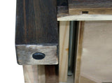 Dresser with 6 Storage Drawers in Solid Acacia & Veneer With Mirror in Chocolate Colour V43-DRS-NOW-CH