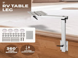 Adjustable RV Table Leg 360&deg Rotating Support Pedestal Table Leg RV Accessories, Detachable Aluminum V985-RVTABLELEG