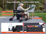2-in-1 Rollator Walker & Transport Chair for Seniors, Foldable Rolling Walker Wheelchair, V952-EHYZXQHSLHJ1ZK7KY001V0