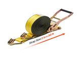 Ratchet Straps, 50.8 mm x 9.1 m, Heavy Duty Tie Down Straps with Double J Hook, 4536 kg Break V952-SJGJLD2X304JSMY7Z001V0