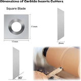 12 pcs Carbide Cutting Inserts Wood Turning Tools Carbide Inserts Wood Turning Gouges V1188-MS-227-0005