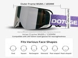 DOTUGE DGZ-12XS Ski Goggles with Italian REVO Coated Dual-Layer Anti-Fog Lens, UV400 Protection, V1341-ZY-5JCHMHUV-E