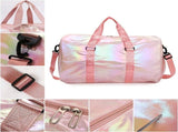 Womens Waterproof Polyester Gym Duffle Bag With Shoe Compartment And Wet Dry Pocket For Fitness V1237-ZY-807-132
