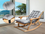 Suede Sun Lounger Chair Cushions Non Slip Rocking Chair Cushion Garden Recliner Quilted Thick Padded V1294-YM0717-10192561
