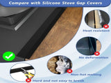 Stove Covers Stainless Steel 2 Packs, 13.8-27.6 Inch Adjustable Heat Not Filler Black,2 Packs x V1370-AZ4-10346