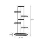 SOGA 6 Tier 7 Pots Black Metal Plant Rack Flowerpot Storage Display Stand Holder Home Garden Decor FPOTH21