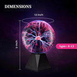 Plasma Ball Lamp - Touch & Sound Sensitive USB-Powered Globe for Decor, Parties & STEM Learning V1107-CS-DLZD2