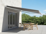 Outdoor Folding Arm Awning Retractable Sunshade Canopy Grey 5.0m x 3.0m V63-842811
