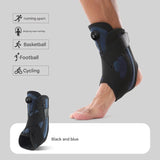 1 Pair Black And Blue Adjustable Ankle Brace - Compression Support for Running, Sports, and Ankle V888-ELOSUNG21079