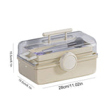 Makeup Organizer, With Removable Tray, 3 Layers Portable Cosmetic Storage Box Easily Organize Your V1366-AZ2-W-12455