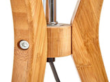 Bamboo Tripod Table Lamp Desk Modern Rustic Geo Light w Linen Shade V563-BR-75098