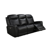 3-2 Seater Electric Leather/PVC Black Recliner Set V43-SET-FNX-3R-2RBL