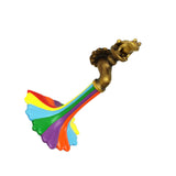 Frog Rainbow Faucet Ornament Resin Garden Decorative Animal Rainbow Tap Statue Craft for Outdoor V1294-YM0901-3111240165711