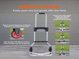 Folding Hand Truck, 80 kg Load Capacity, Aluminum Portable Cart, Convertible Hand Truck and Dolly V952-KZDSTHC175B0QUTVIV0